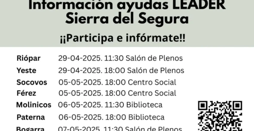 sierra-del-segura-impartira-12-charlas-informativas-en-todo-el-territorio-sobre-las-ayudas-leader